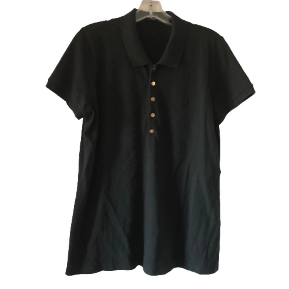 #4231-2 ralph lauren polo black gold buttons XXL Women's
